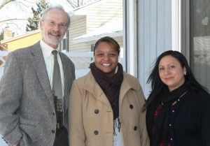 (L to R) Ron Callison, Maryland Affordable Housing Trust Coordinator; Rasheda O'Neal, Program Coordinator-Bello Machre; Sabine Peterson, Family Living Director-Bello Machre Elmhurst Road Home