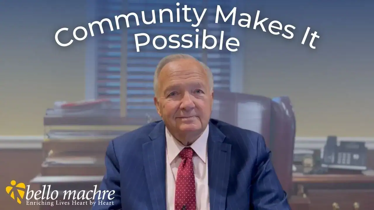 DDAM Video Title Thumbnail of Dr. Ireland with text above reading "Community Makes It Possible"
