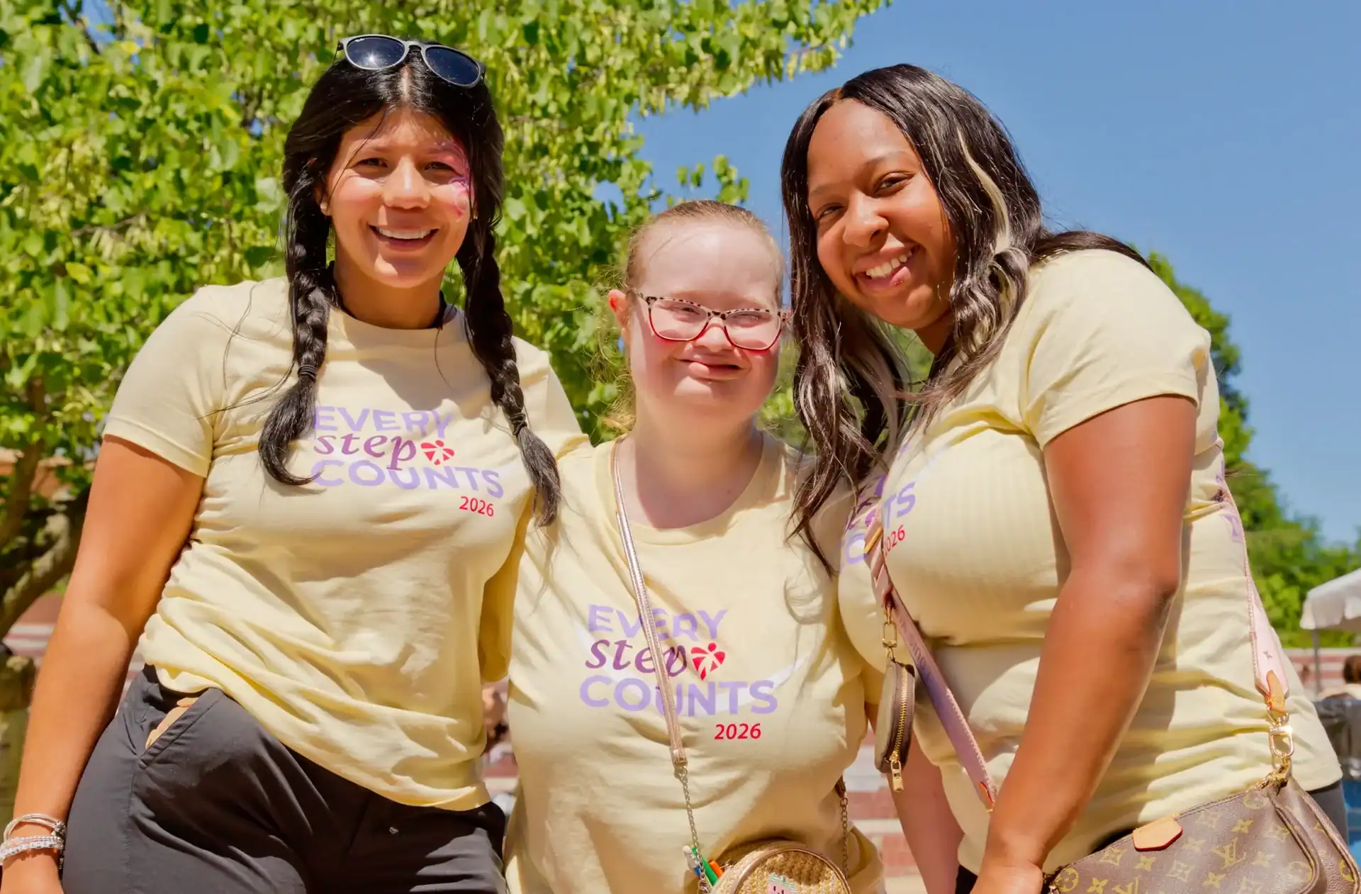 Bello Machre Team Members with Resident at Every Step Counts Event