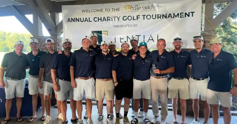 Tential Team posing at the Bello Machre golf tournament.