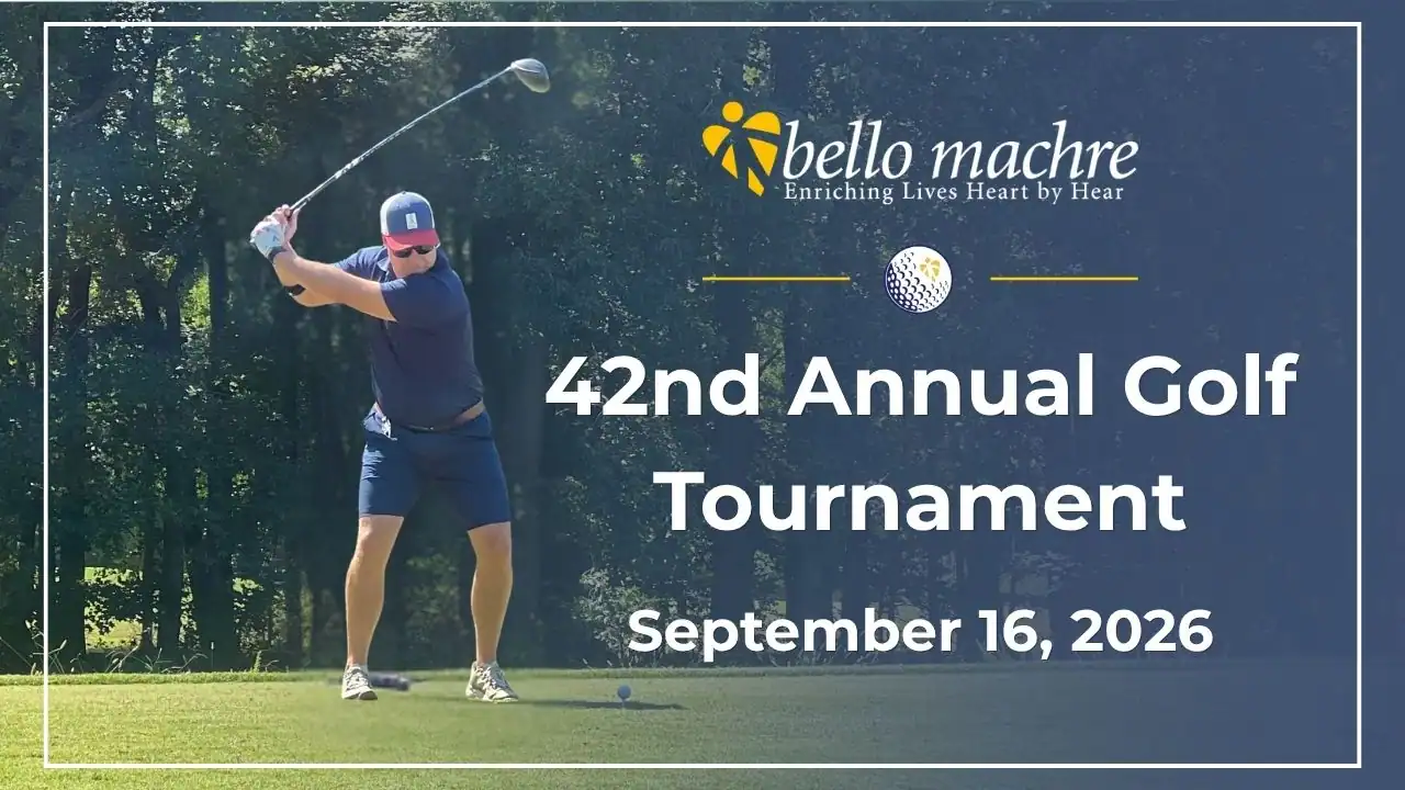 Video thumbnail featuring golfer with text saying "42nd Annual Golf Tournament"